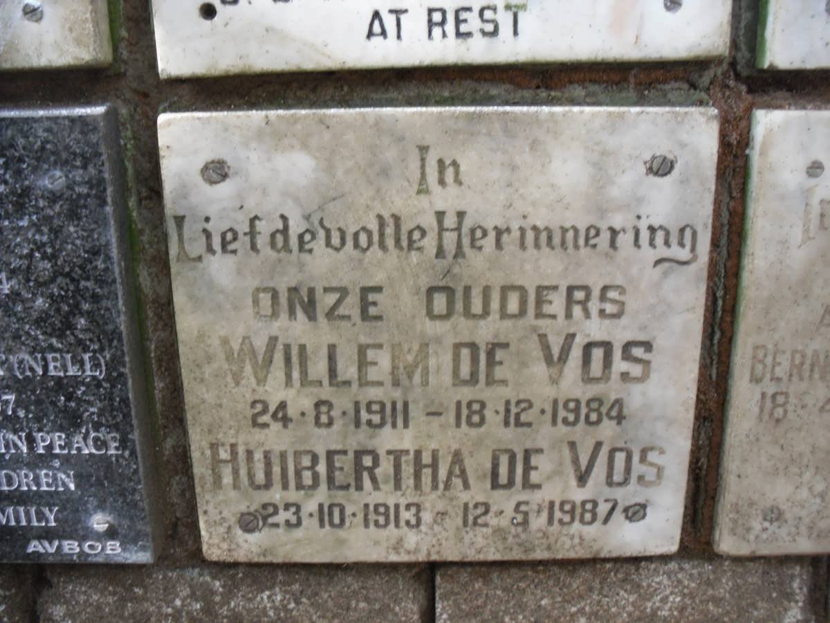 VOS Willem, de 1911-1984 &amp; Huibertha 1913-1987