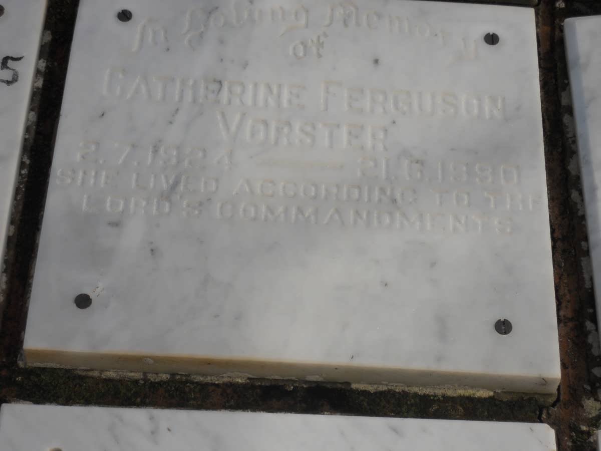 VORSTER Catherine Ferguson 1924-1990