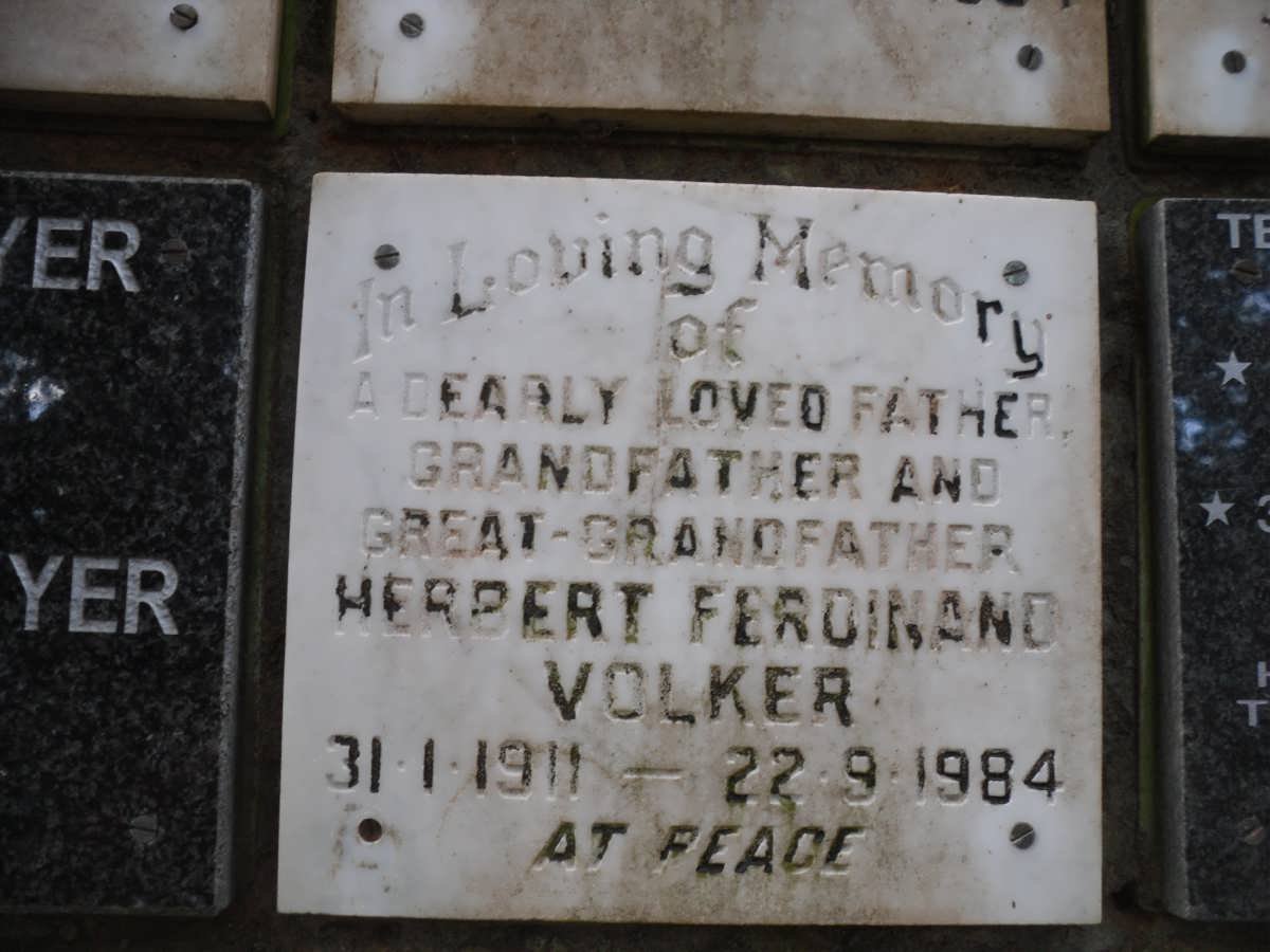 VOLKER Herbert Ferdinand 1911-1984