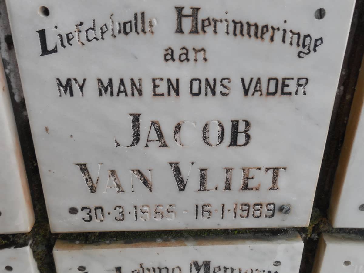 VLIET Jacob, van 1955-1989