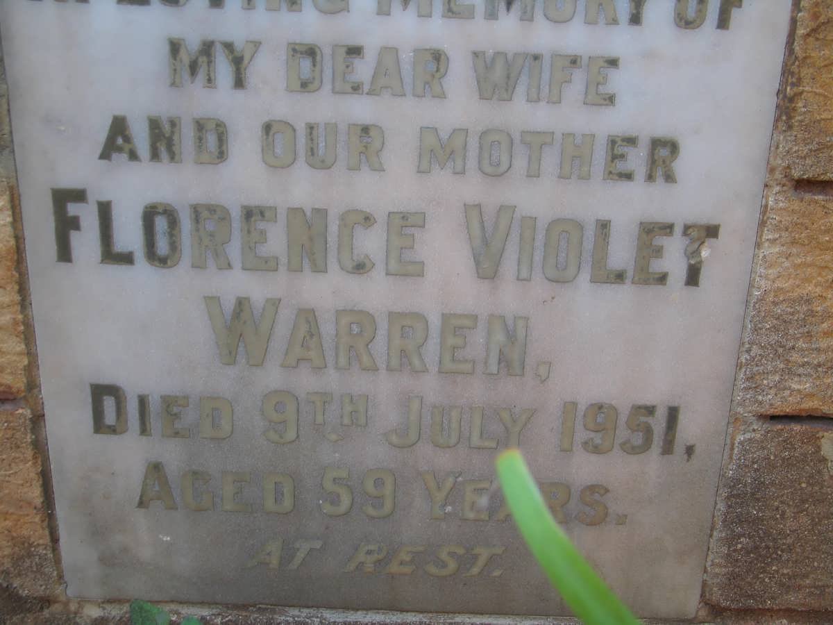 WARREN Florence Violet -1951