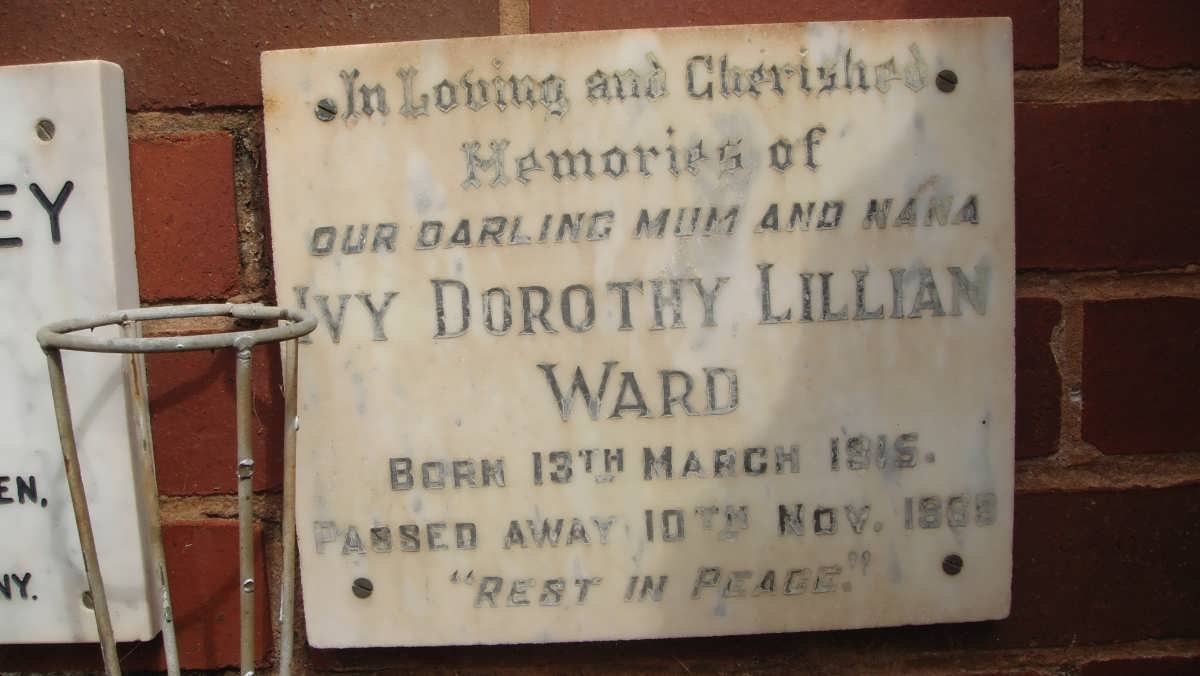 WARD Ivy Dorothy Lillian 1915-1969