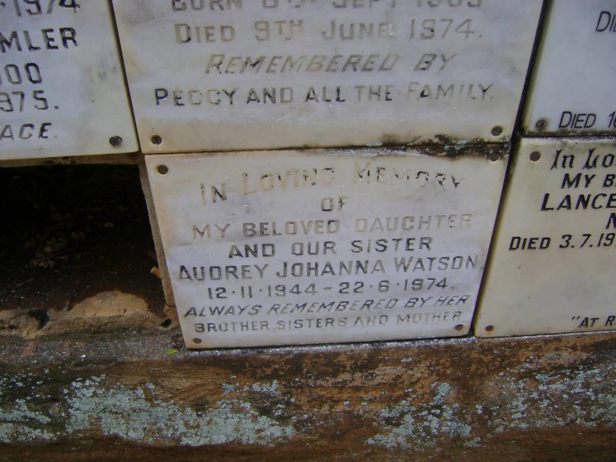 WATSON Audrey Johanna 1944-1974