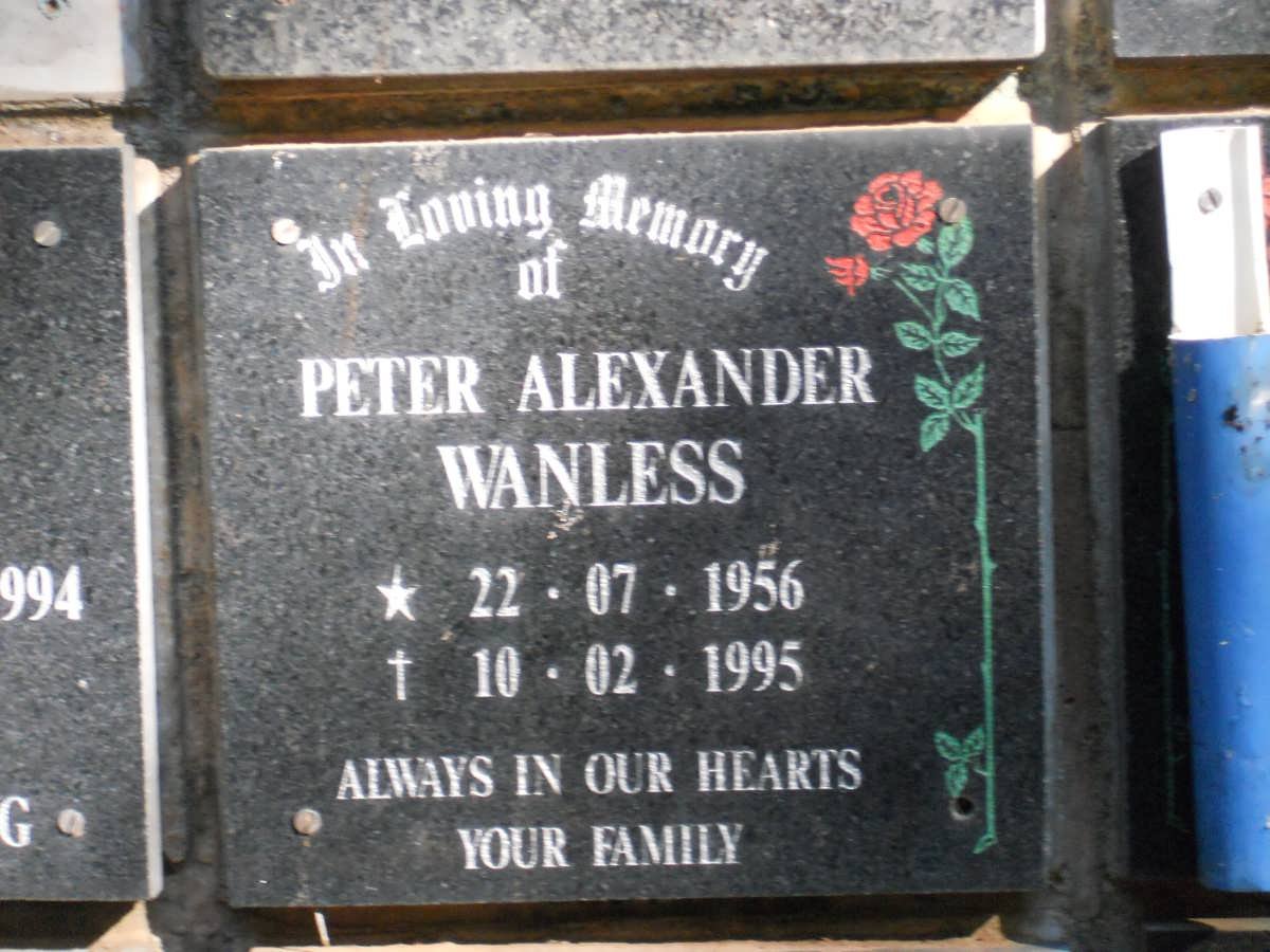 WANLESS Peter Alexander 1956-1995