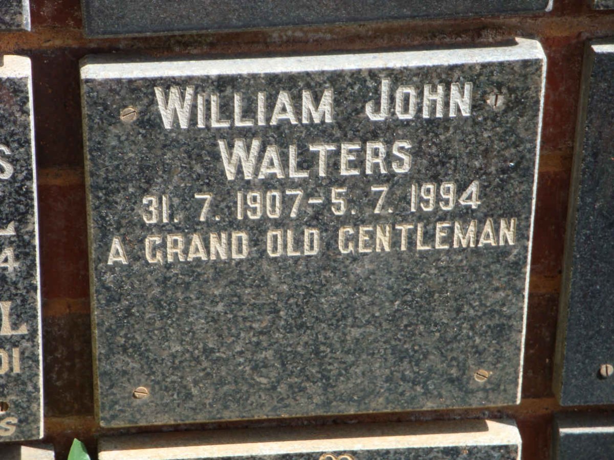 WALTERS William John 1907-1994
