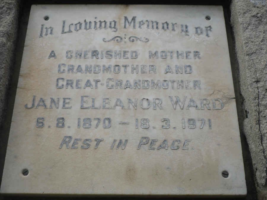 WARD Jane Eleanor 1870-1971