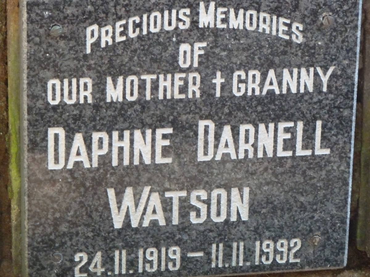 WATSON Daphne Darnell 1919-1992