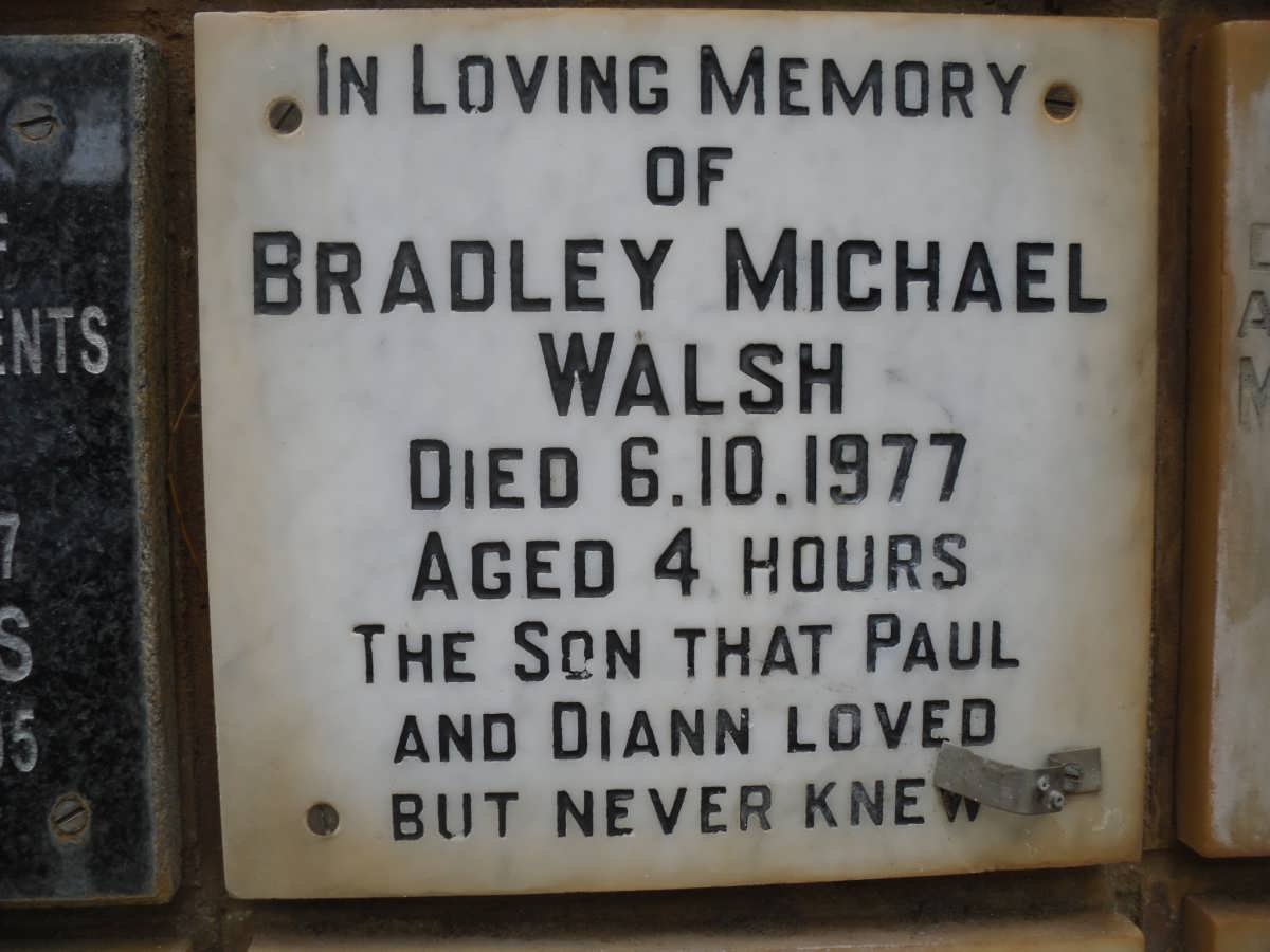 WALSH Bradley Michael -1977
