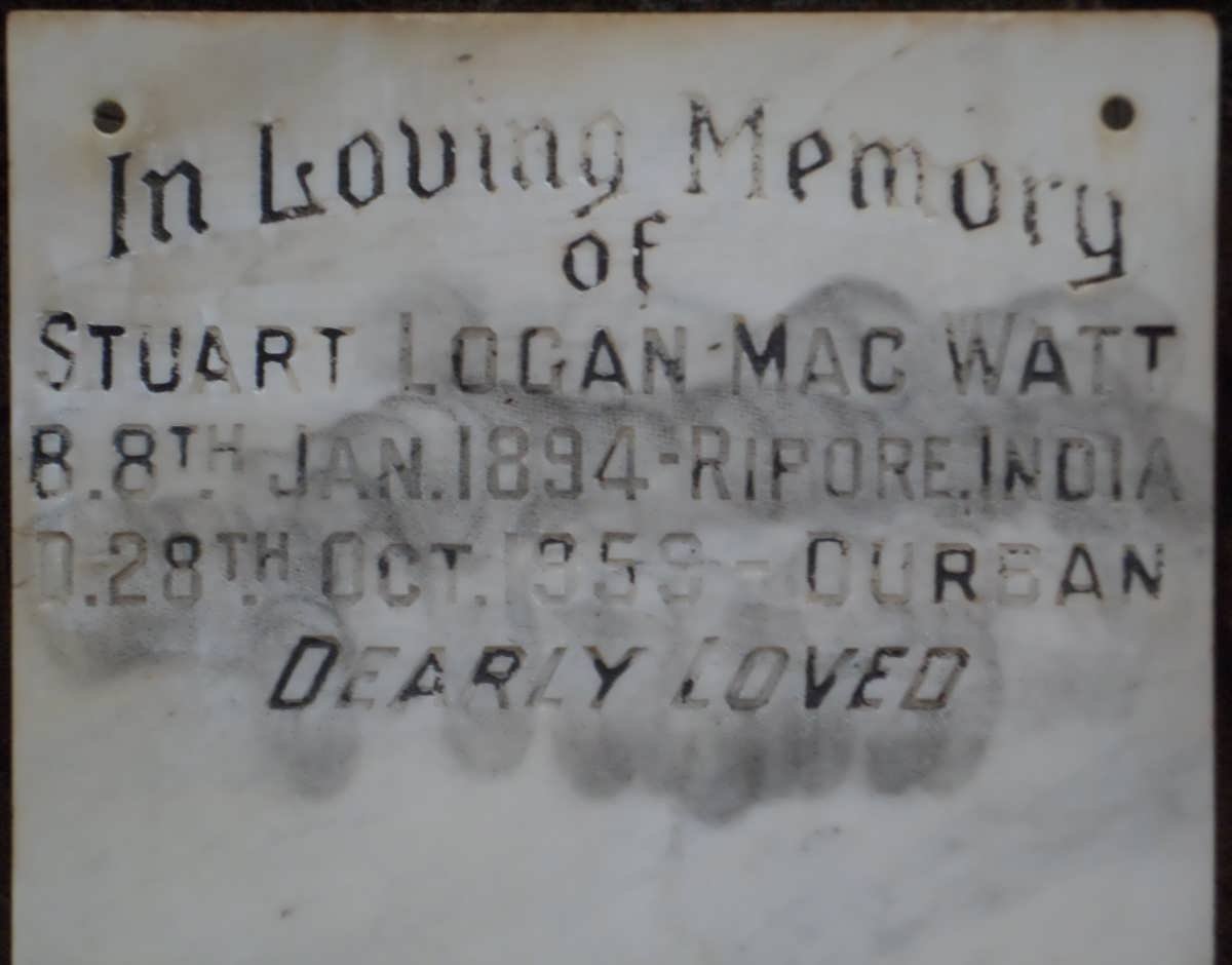 WATT Stuart Logan Mac 1894-1959