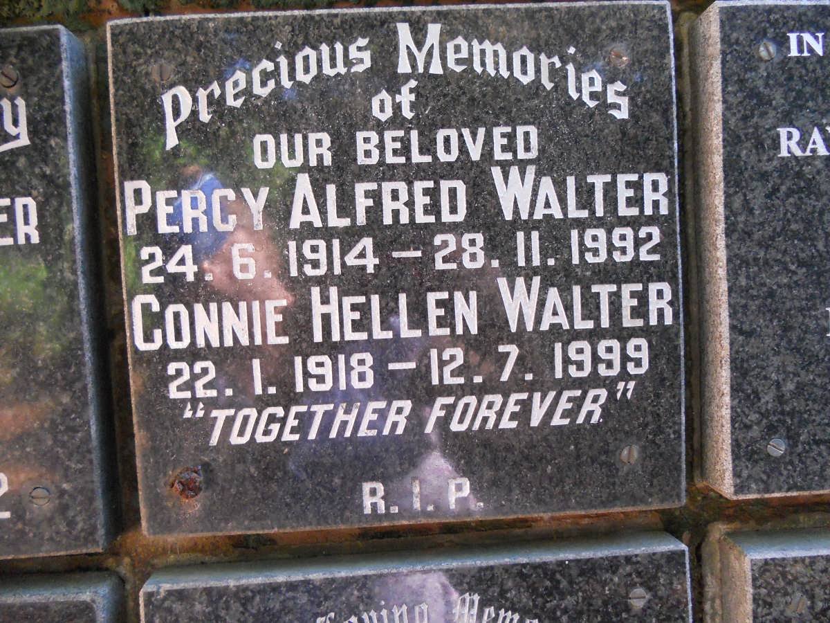 WALTER Percy Alfred 1914-1992 &amp; Connie Hellen 1918-1999
