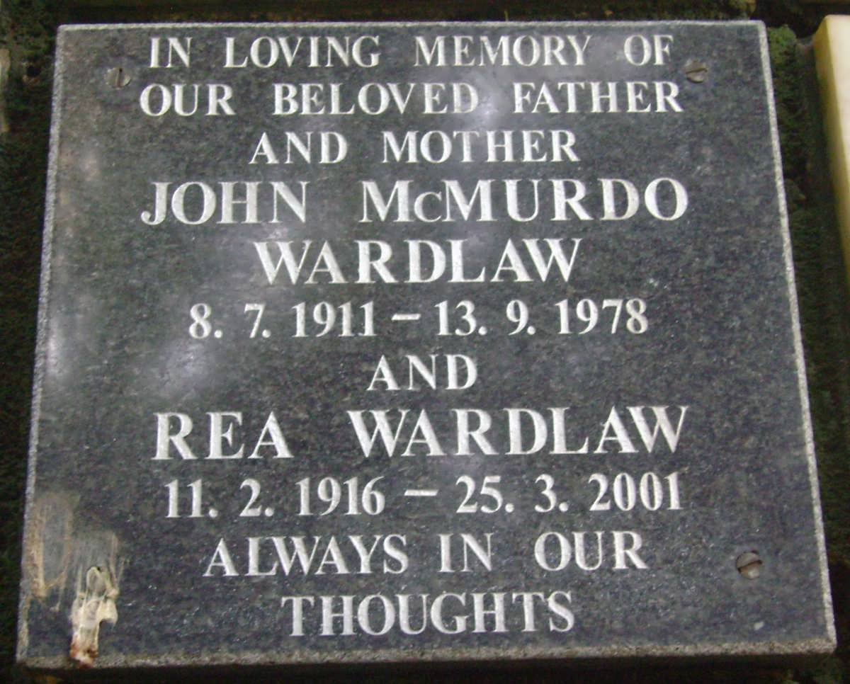 WARDLAW John McMurdo 1911-1978 &amp; Rea 1916-2001