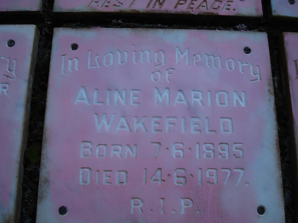 WAKEFIELD Aline Marion 1895-1977