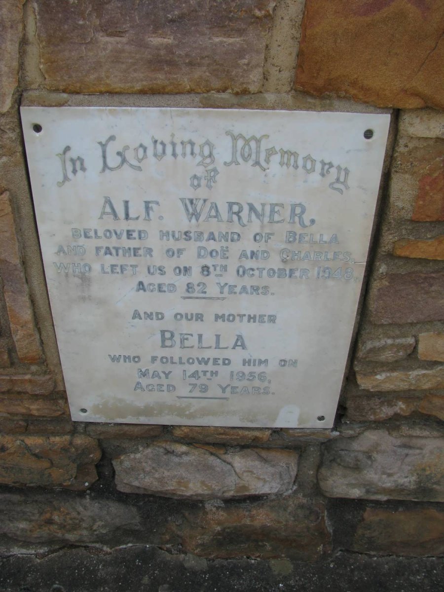 WARNER Alf -1948 &amp; Bella -1956