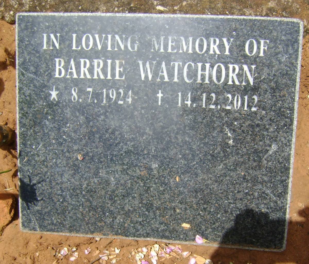 WATCHORN Barrie 1924-2012