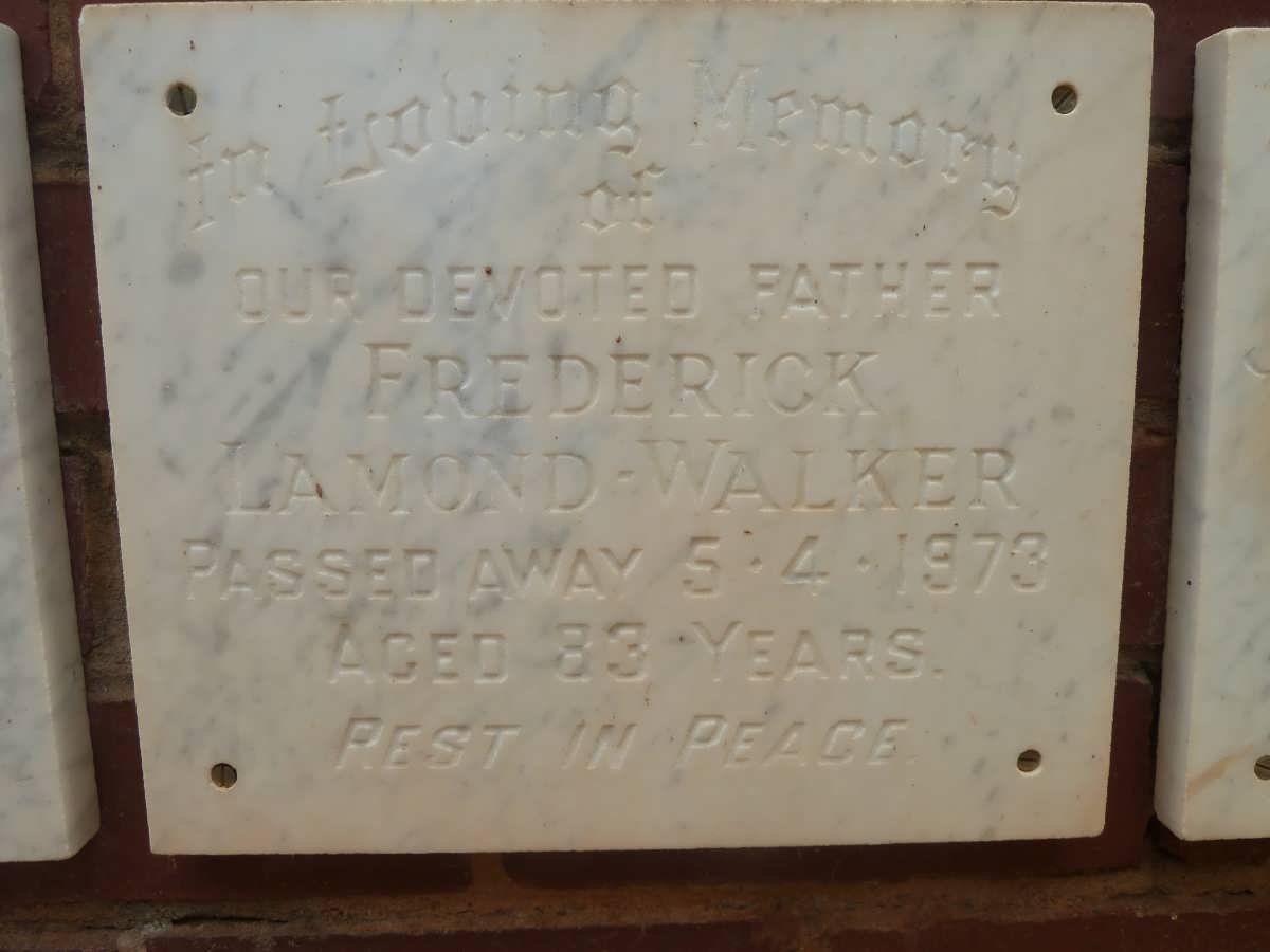 WALKER Frederick Lamond -1973