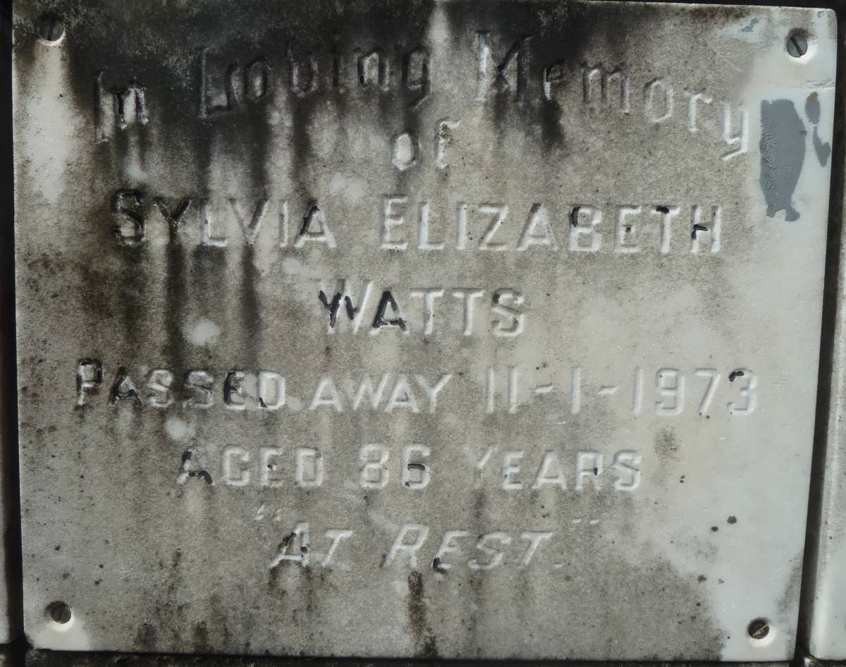 WATTS Sylvia Elizabeth -1973