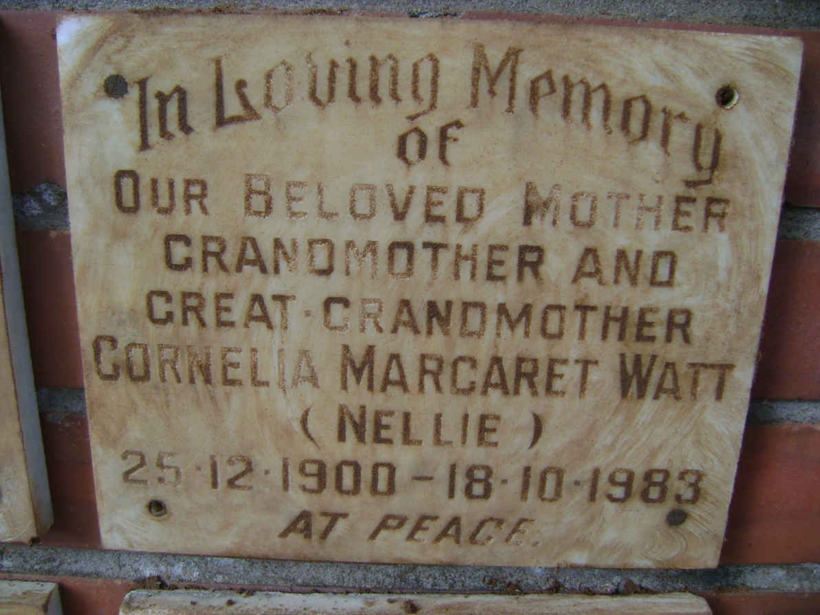 WATT Cornelia Margaret 1900-1983