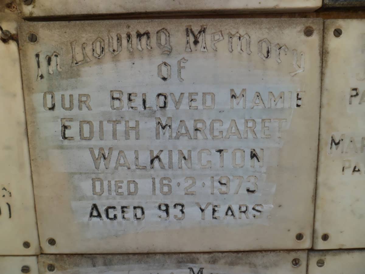 WALKINGTON Edith Margaret -1973