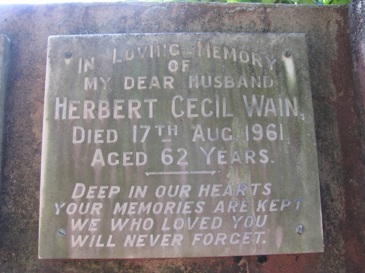 WAIN Herbert Cecil -1961