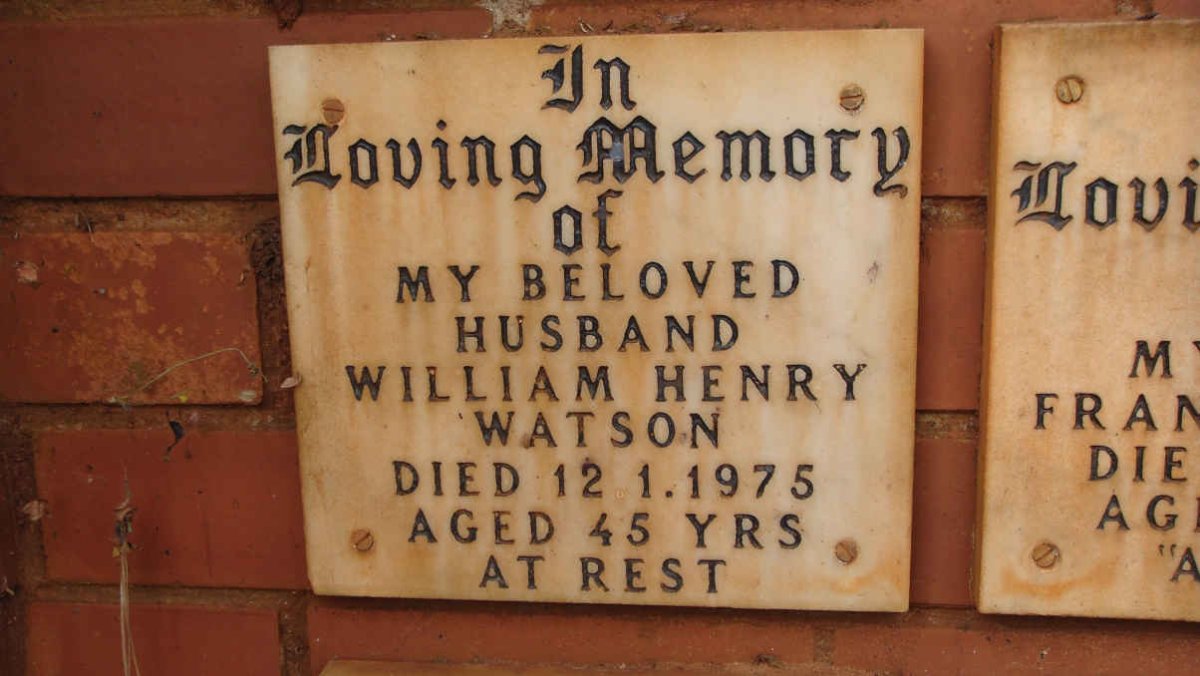 WATSON William Henry -1975