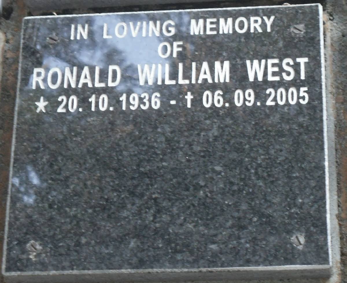 WEST Ronald William 1936-2005