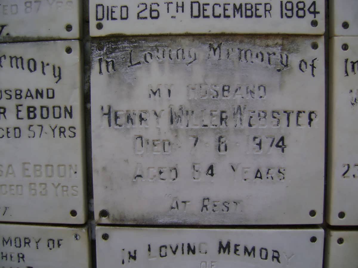WEBSTER Henry Miller -1974