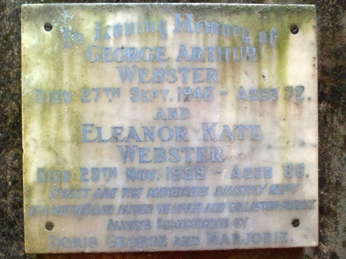 WEBSTER George Arthur -1946 &amp; Eleanor Kate -1959
