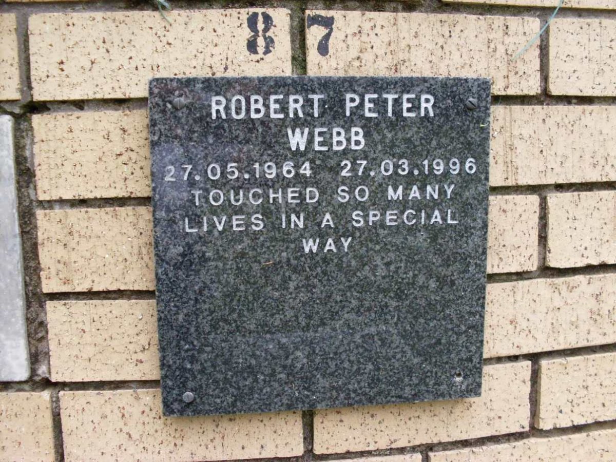 WEBB Robert Peter 1964-1996