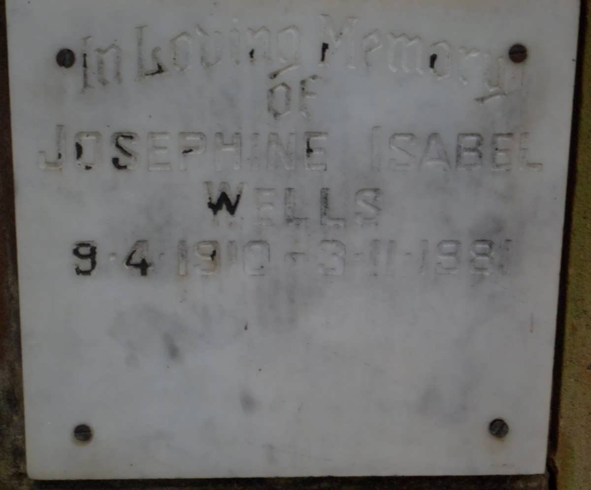 WELLS Josephine Isabel 1910-1981
