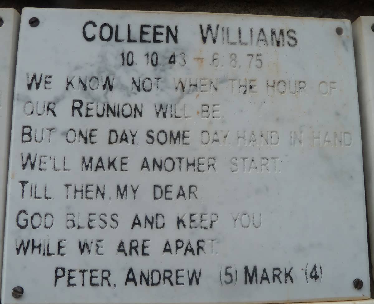 WILLIAMS Colleen 1943-1975