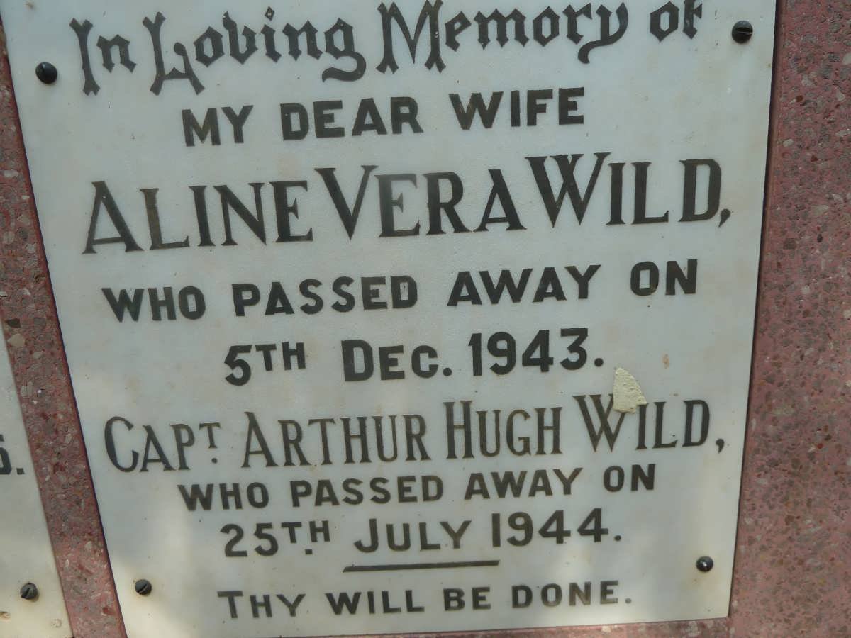 WILD Arthur Hugh -1944 &amp; Aline Vera -1943