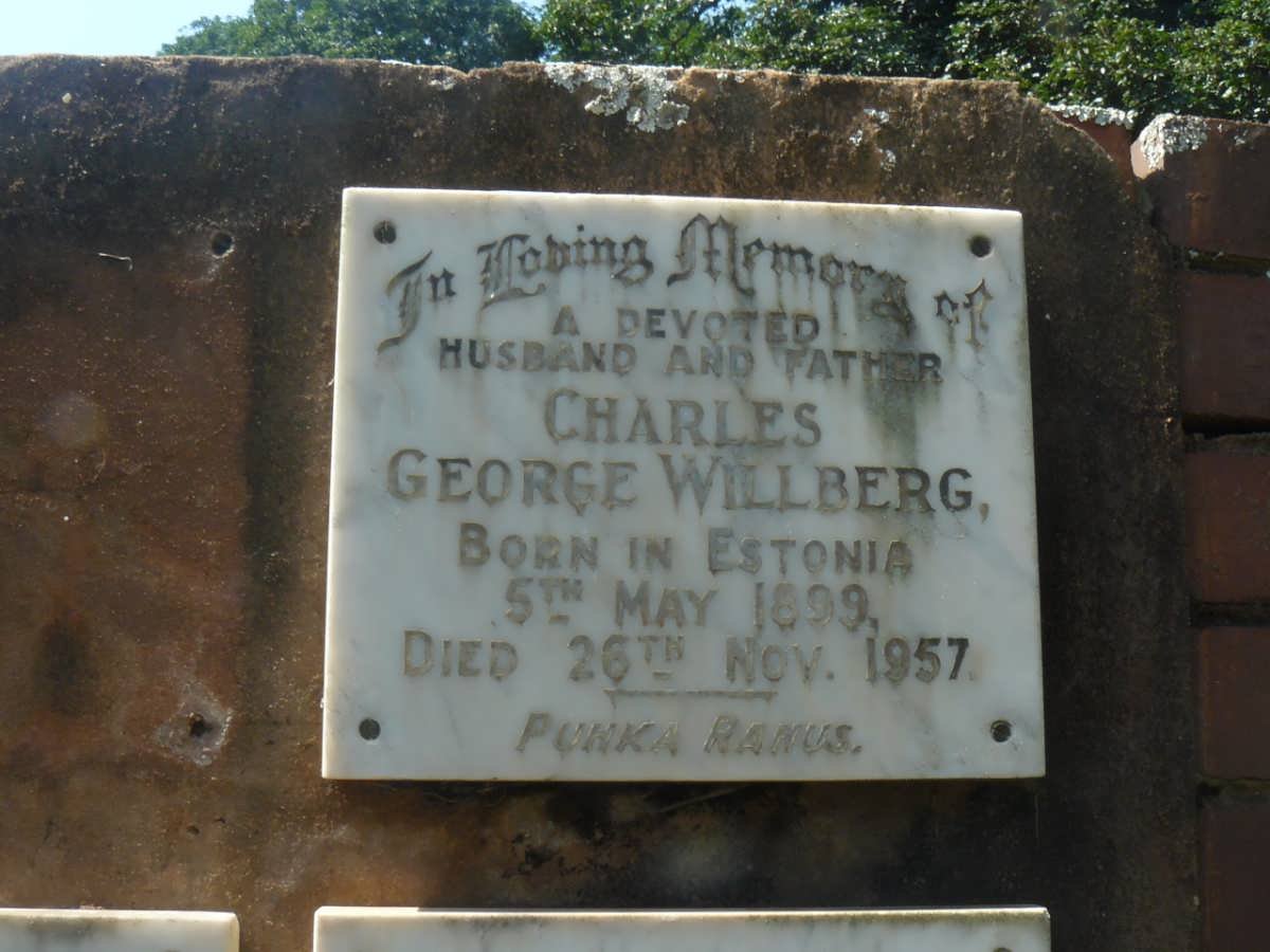 WILLBERG Charles George 1899-1957