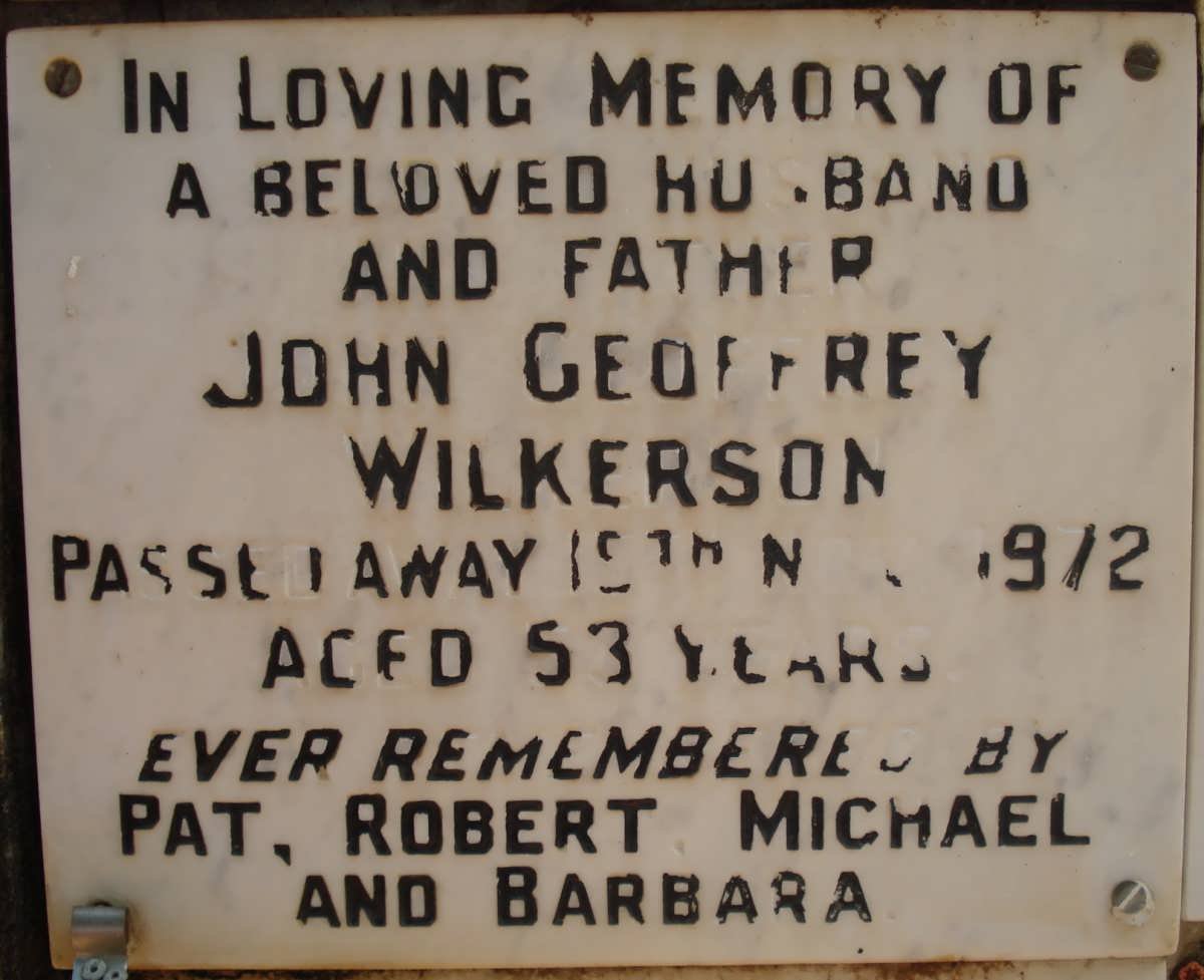 WILKERSON John Geoffrey -1972