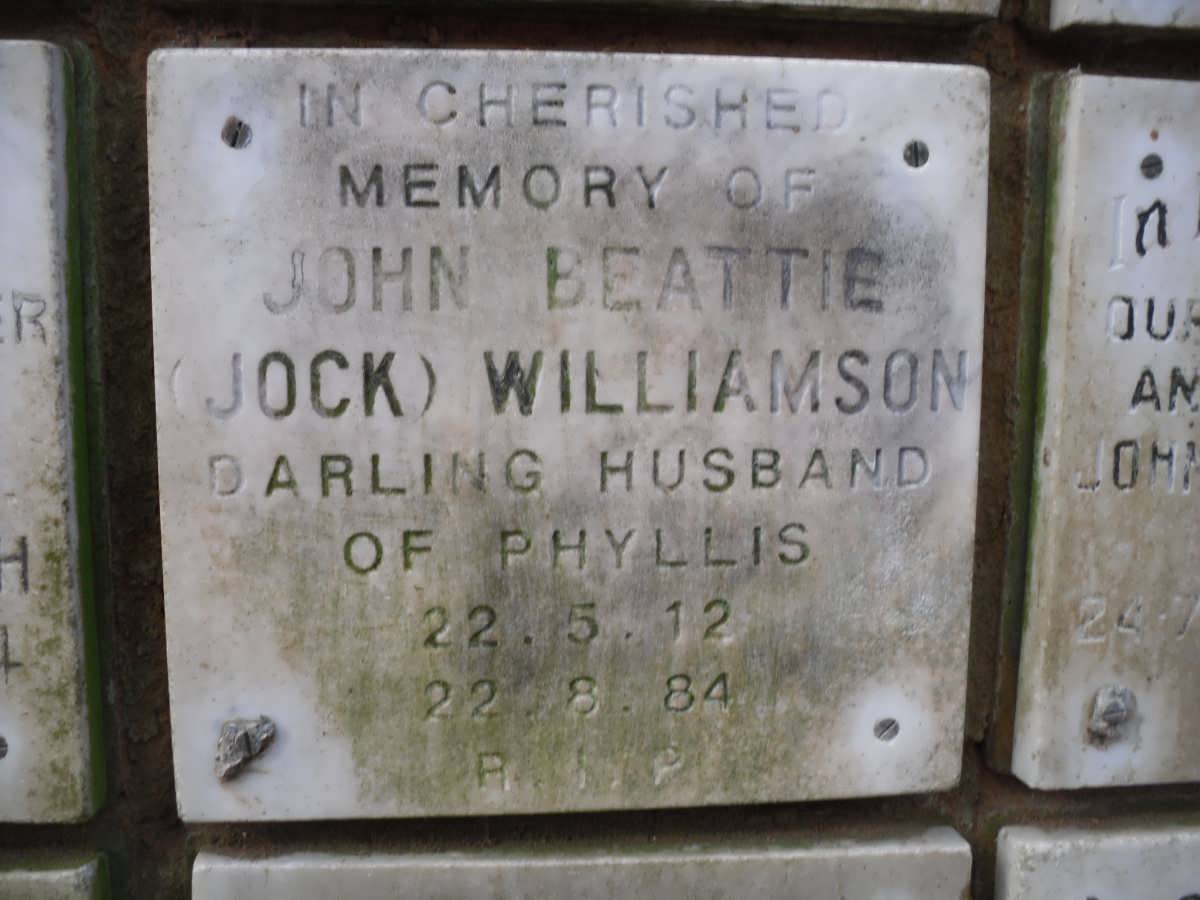 WILLIAMSON John Beattie 1912-1984