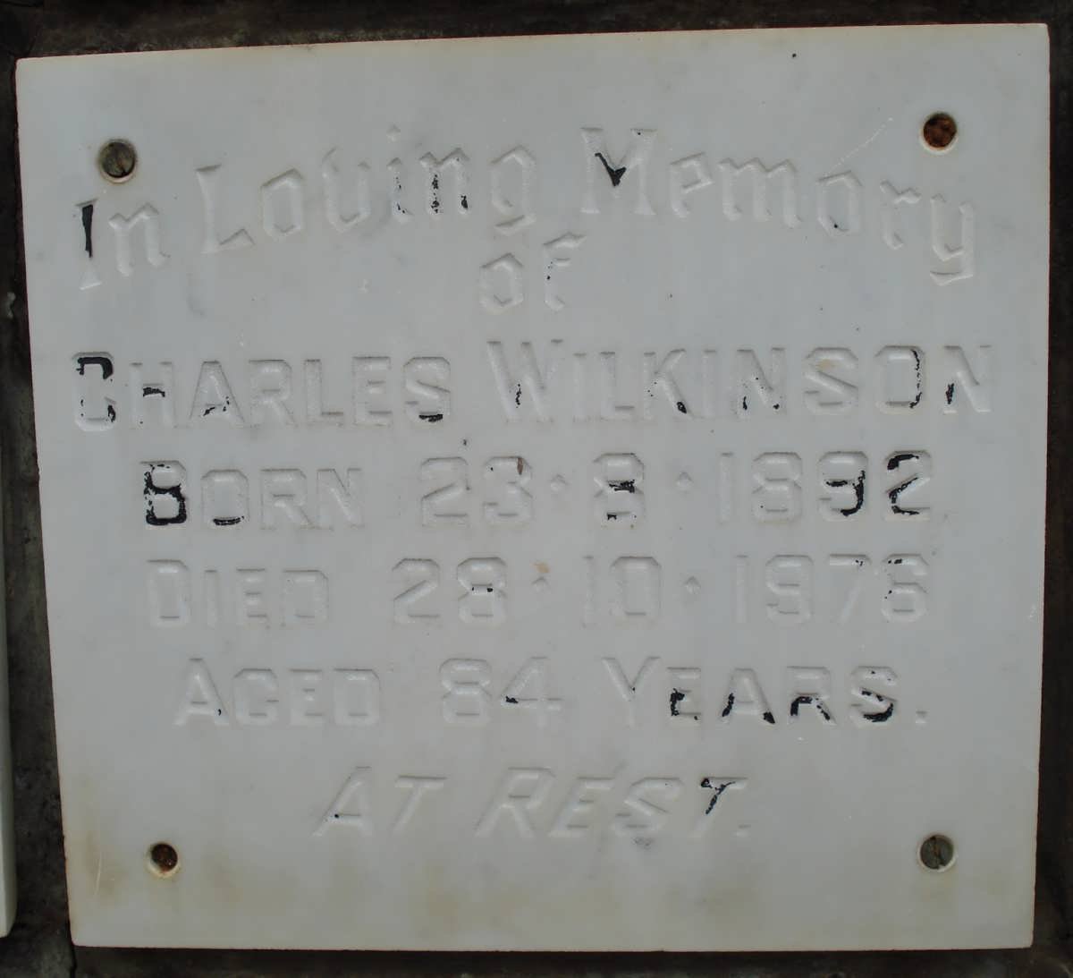 WILKINSON Charles 1892-1976