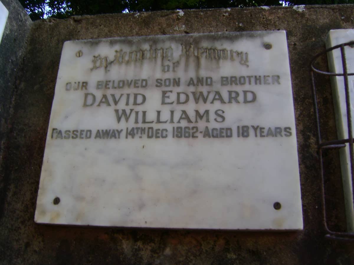 WILLIAMS David Edward -1962