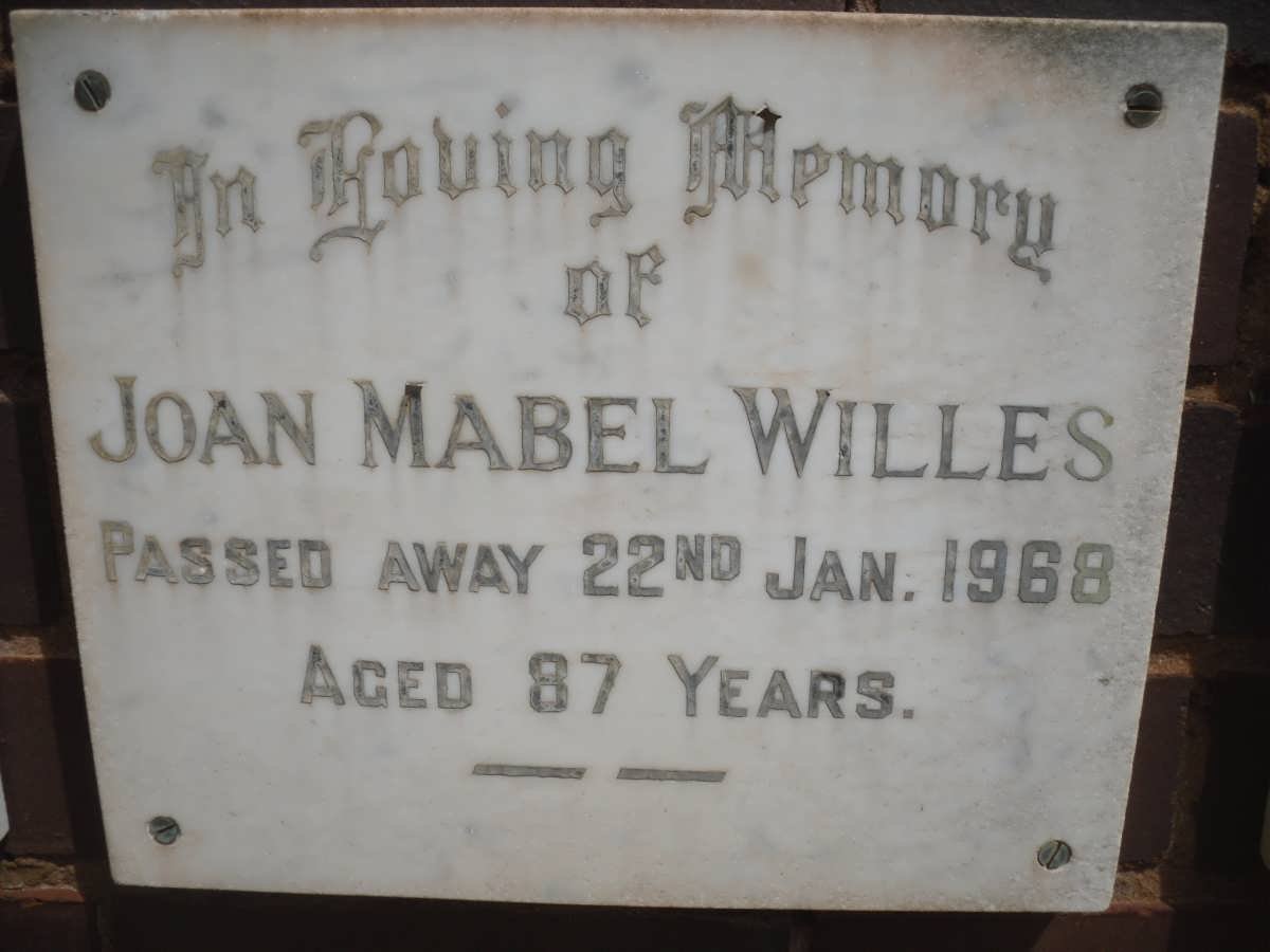 WILLES Joan Mabel -1968