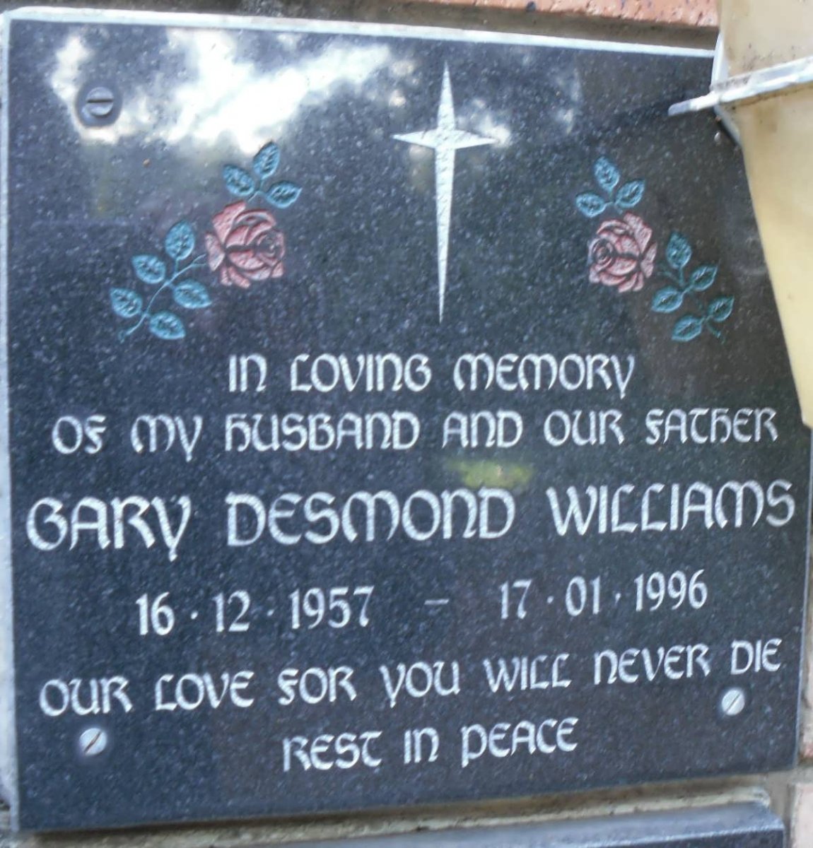 WILLIAMS Gary Desmond 1957-1996