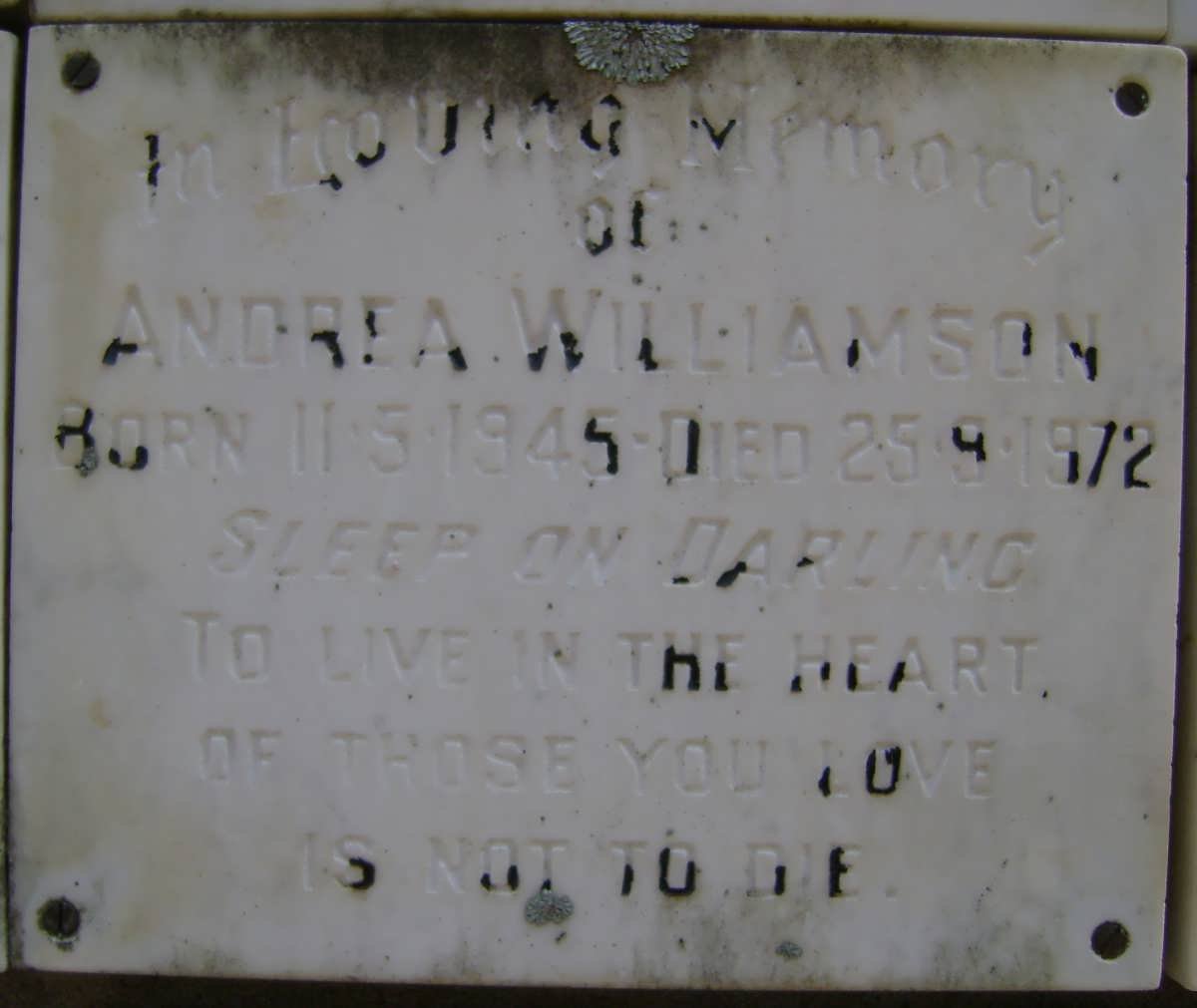 WILLIAMSON Andrea 1945-1972