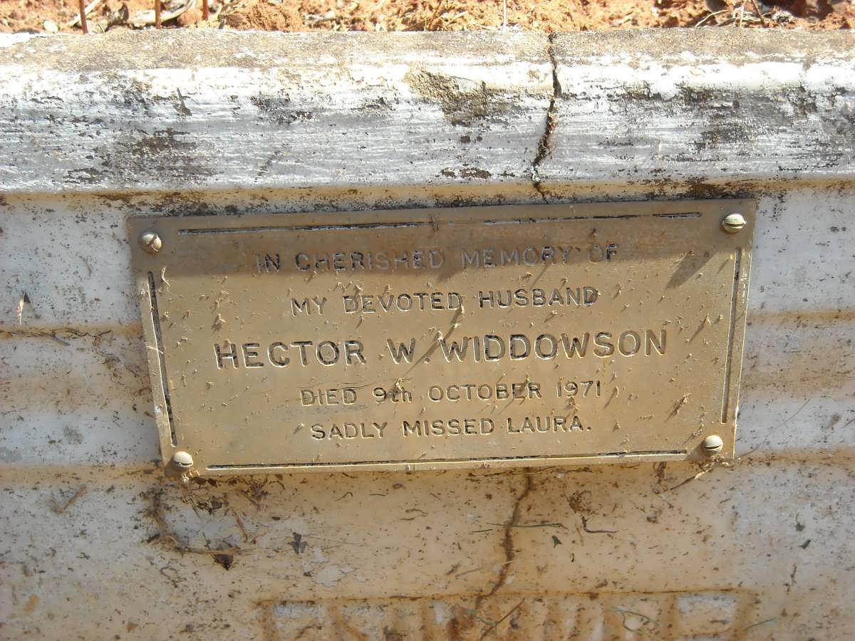WIDDOWSON Hector W. -1971