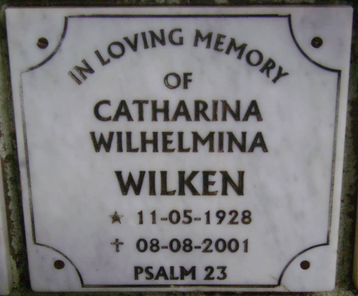 WILKEN Catharina Wilhelmina 1928-2001