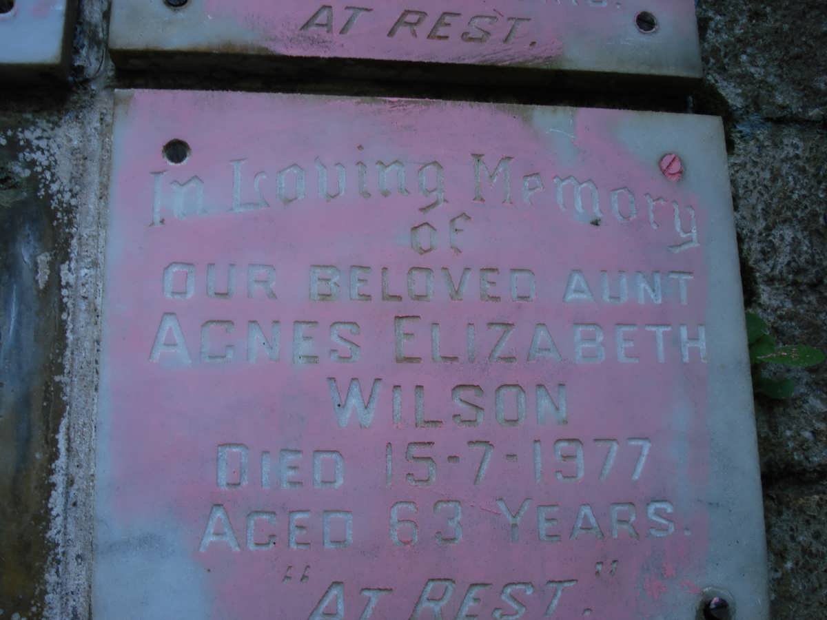 WILSON Agnes Elizabeth -1977