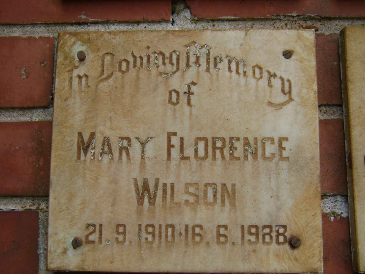 WILSON Mary Florence 1910-1988