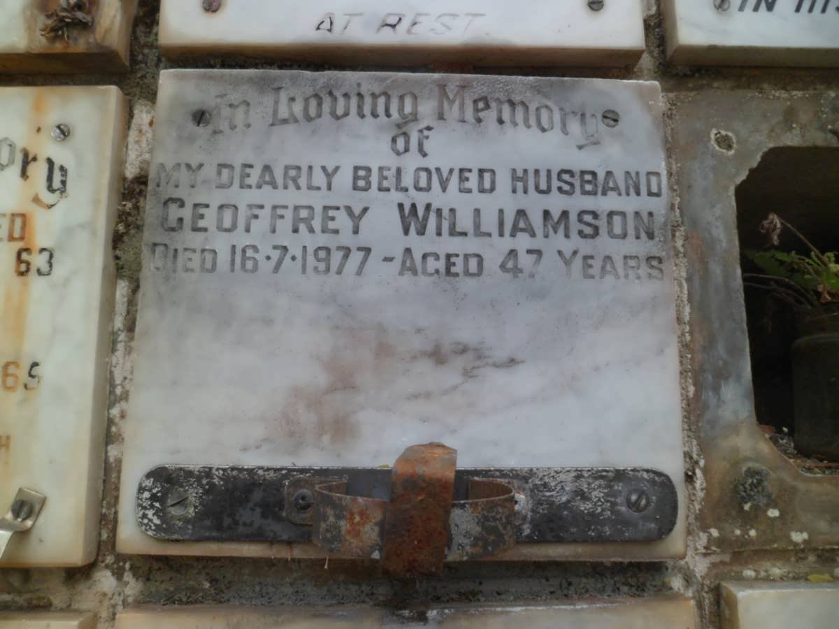 WILLIAMSON Geoffrey -1977