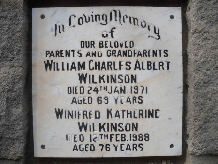 WILKINSON William Charles Albert -1971 &amp; Winifred Katherine -1988