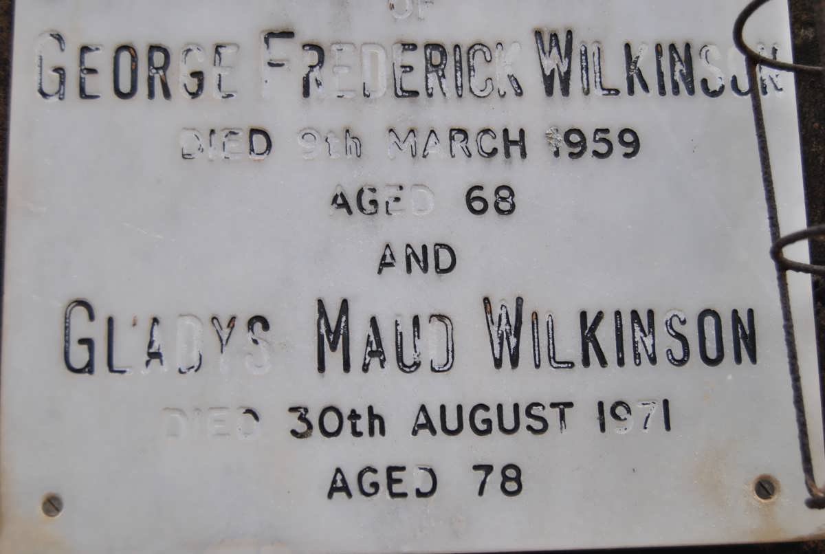 WILKINSON George Frederick -1959 &amp; Gladys Maud -1971