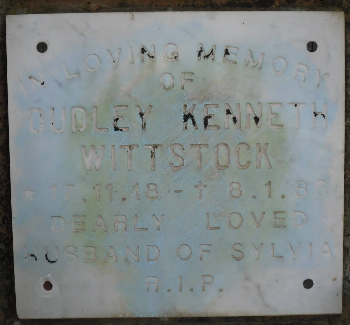 WITTSTOCK Dudley Kenneth 1918-1986