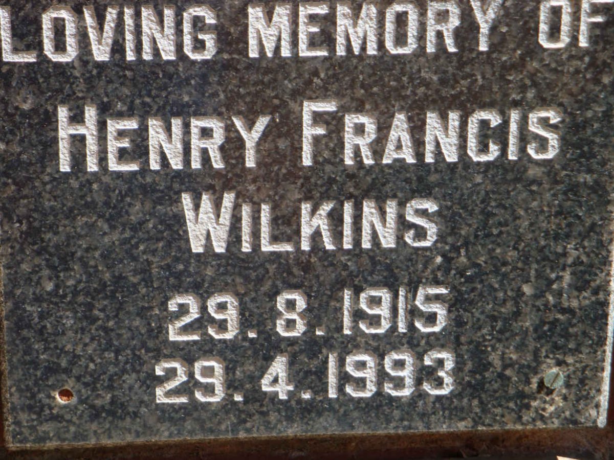 WILKINS Henry Francis 1915-1993