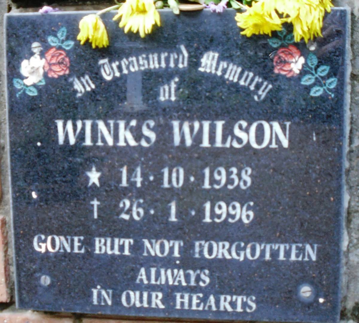WILSON Winks 1938-1996
