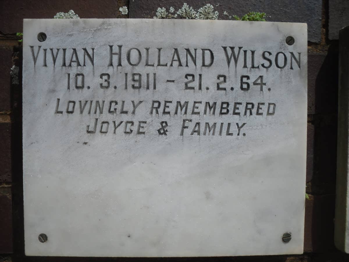 WILSON Vivian Holland 1911-1964